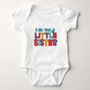 I am the Little Sister Butterfly Baby Bodysuit