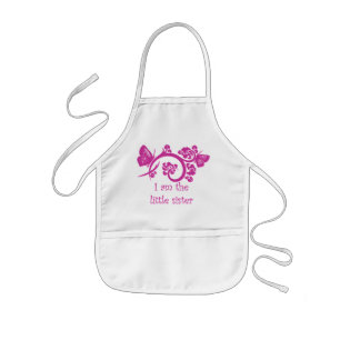 I am the little sister pink apron