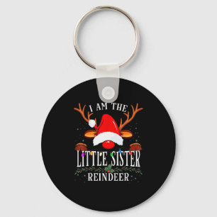 I Am The Little Sister Reindeer Christmas Family Key Ring