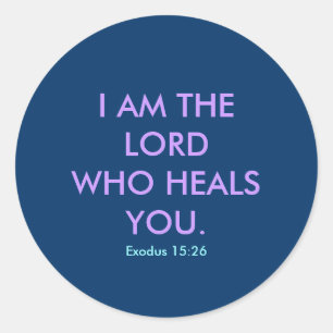 I AM THE LORD - 1118 CLASSIC ROUND STICKER