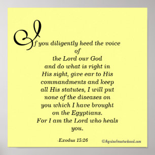 I am the Lord who heals you Poster