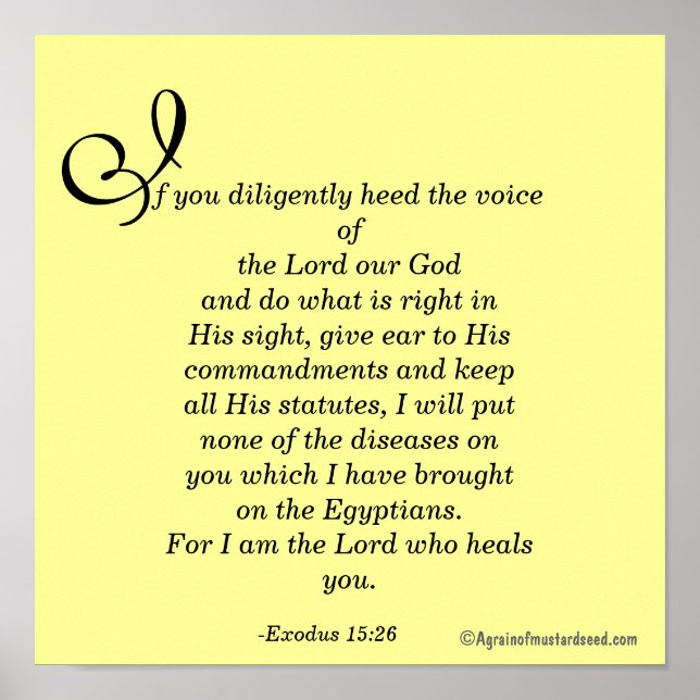 I am the Lord who heals you Poster (Front)