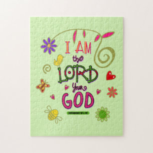 I am the Lord your God Bible Verse Jigsaw Puzzle