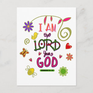I am the Lord your God Bible Verse Postcard