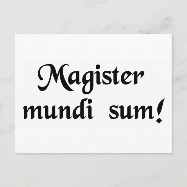 I am the master of the universe! postcard (Front)