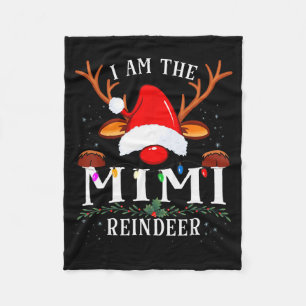I Am The Mimi Reindeer Christmas Family Fleece Blanket