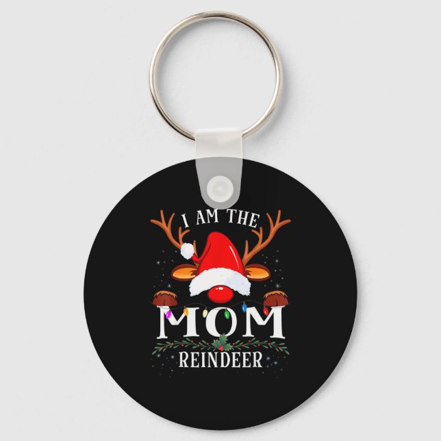 I Am The Mum Reindeer Christmas Family  Key Ring (Front)