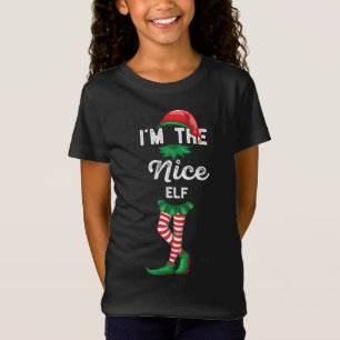 I Am The Nice Elf Funny Ugly Christmas Pajama T-Shirt