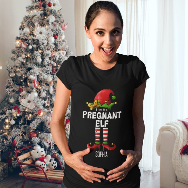 I am The Pregnant Elf Funny Christmas T-Shirt (Creator Uploaded)