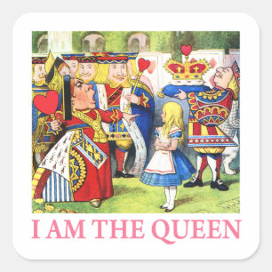 I Am The Queen Square Sticker