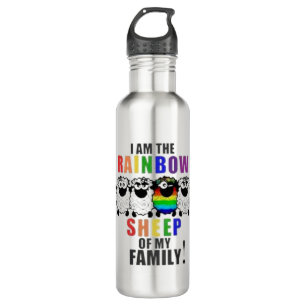 I Am The Rainbow Sheep Of The Family Water Bottle