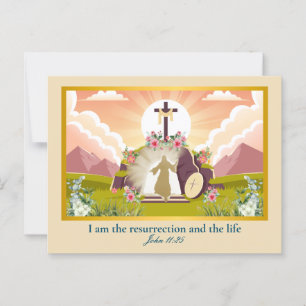 I am the resurrection and the life postcard