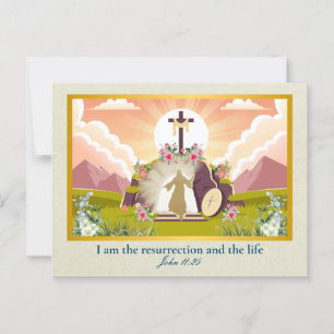 I am the resurrection and the life postcard