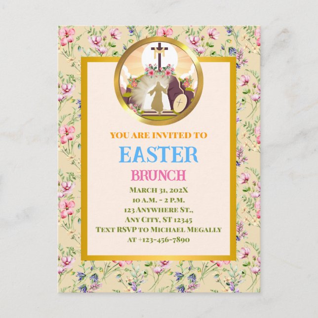 I am the resurrection and the life postcard (Front)