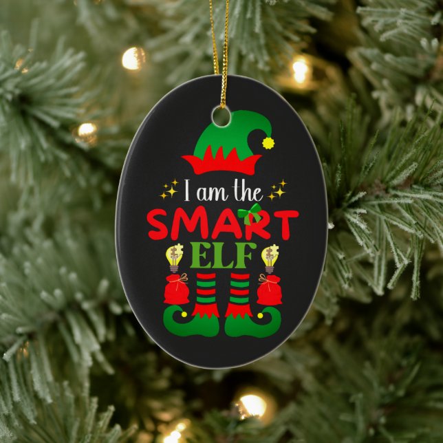 I Am The Smart Elf Ceramic Tree Decoration (Tree)