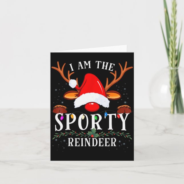 I Am The Srty Reindeer Christmas Family  Card (Front)