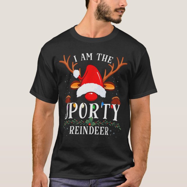 I Am The Srty Reindeer Christmas Family  T-Shirt (Front)