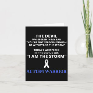 I Am The Storm Autism Warrior Autism Awareness 1 Card