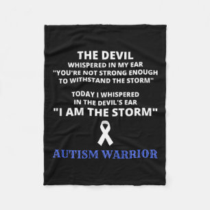 I Am The Storm Autism Warrior Autism Awareness 1 Fleece Blanket