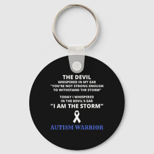 I Am The Storm Autism Warrior Autism Awareness 1  Key Ring