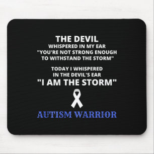 I Am The Storm Autism Warrior Autism Awareness 1 Mouse Mat