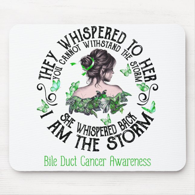 I Am The Storm Bile Duct Cancer Awareness Mouse Mat (Front)