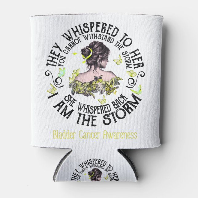 I Am The Storm Bladder Cancer Awareness Can Cooler (Front)
