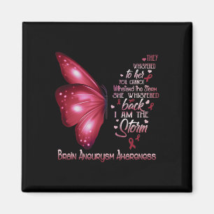 I Am The Storm Brain Aneurysm Awareness Butterfly Magnet