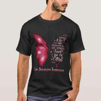 I Am The Storm Brain Aneurysm Awareness Butterfly  T-Shirt