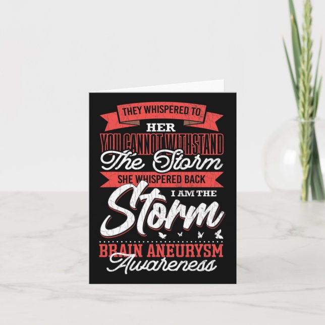 I Am The Storm Brain Aneurysm Awareness Support Gr Card (Front)