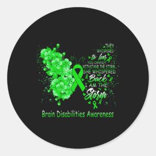 I Am The Storm Brain Disabilities Awareness Butter Classic Round Sticker