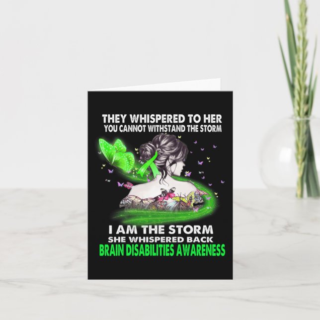I Am The Storm Brain Disabilities Awareness  Card (Front)