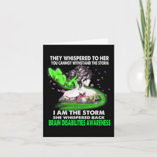I Am The Storm Brain Disabilities Awareness  Card