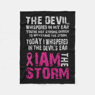 I Am The Storm Breast Cancer Awareness Comfort Fleece Blanket