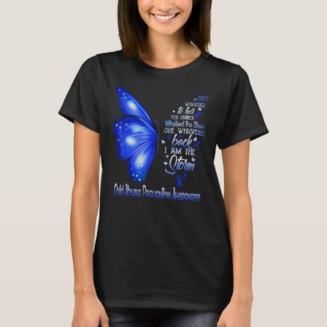 I Am The Storm Child Abuse Prevention Awareness Bu T-Shirt (Front)