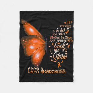 I Am The Storm Crps Awareness Butterfly Fleece Blanket