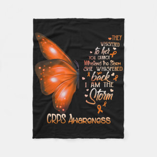 I Am The Storm Crps Awareness Butterfly  Fleece Blanket