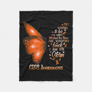 I Am The Storm Crps Awareness Butterfly  Fleece Blanket