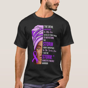 I Am The Storm Domestic Violence Awareness Purple T-Shirt
