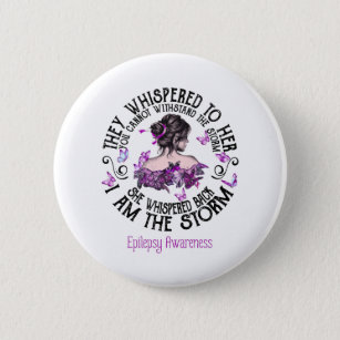 I Am The Storm Epilepsy Awareness 6 Cm Round Badge