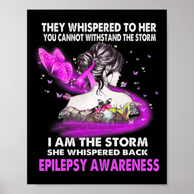 I Am The Storm Epilepsy Awareness  Poster (Front)