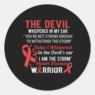 I Am The Storm Heart Disease Warrior Classic Round Sticker