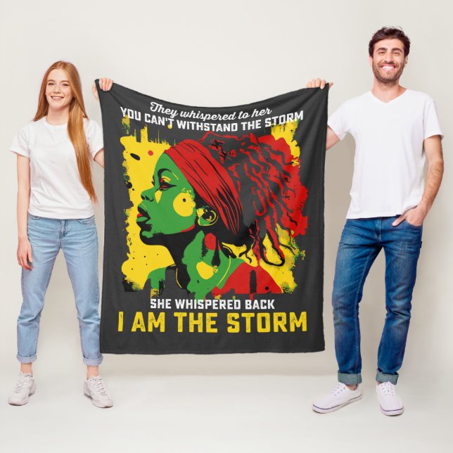 I Am The Storm Juneteenth They Whispered To Her Fleece Blanket (In Situ)