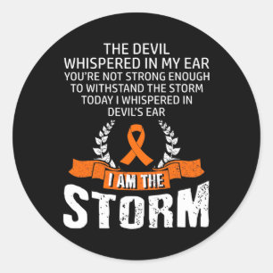 I Am The Storm Leukaemia Awareness  Classic Round Sticker