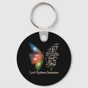 I Am The Storm Lynch Syndrome Awareness Butterfly Key Ring