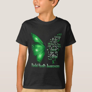 I Am The Storm Mental Health Awareness Butterfly T-Shirt