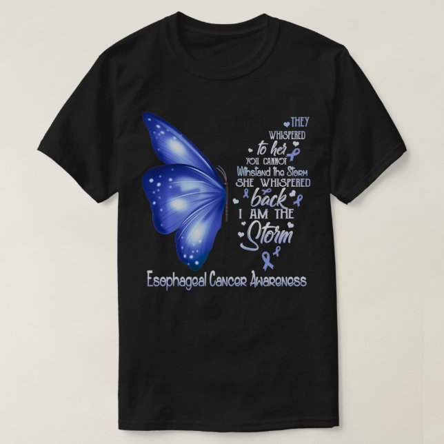 I am the storm Oesophageal Cancer Awareness Butter T-Shirt (Design Front)