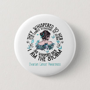 I Am The Storm Ovarian Cancer Awareness 6 Cm Round Badge