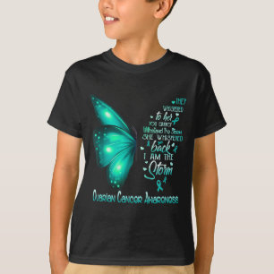 I Am The Storm Ovarian Cancer Awareness Butterfly T-Shirt