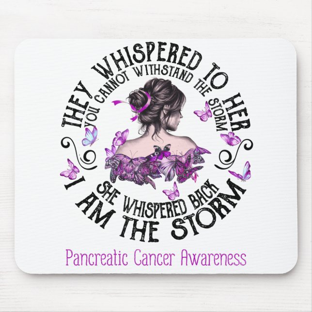 I Am The Storm Pancreatic Cancer Awareness Mouse Mat (Front)